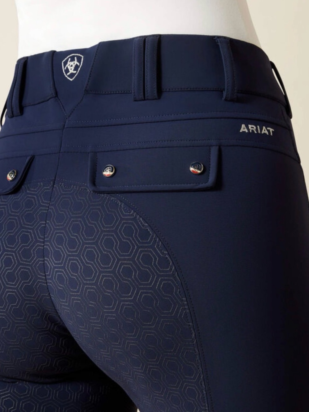 Ariat Navy Full-Seat Hex-Grip Riding Breeches